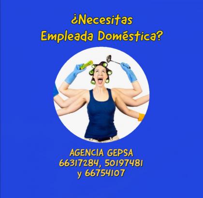 ¿Necesitas Empleada Doméstica? Agencia GEPSA, 29 años de experiencia