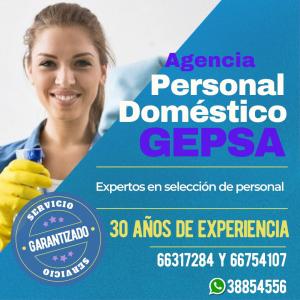 ¿Necesitas Empleada Doméstica? Agencia GEPSA, 30 años