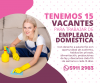 Se contratara empleada domestica y niñera