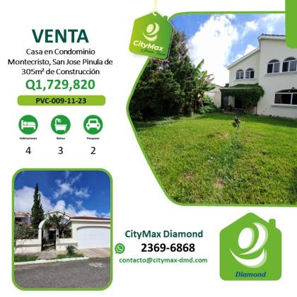 Casa en venta condominio Montecristo San Jose Pinula