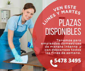 EMPIEZA A TRABAJAR COMO EMPLEADA DOMESTICA