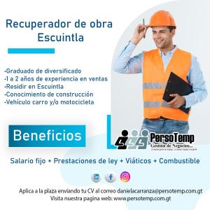 Asesor de Ventas (En Ruta) - Escuintla