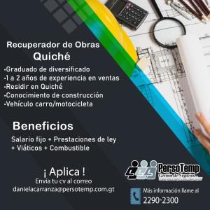 Asesor de Ventas (En Ruta) - Quiche