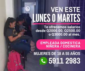 PLAZAS PARA MUJERES DE MANERA INTERNA