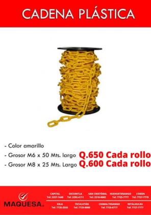 CADENA PLÁSTICA AMARILLA